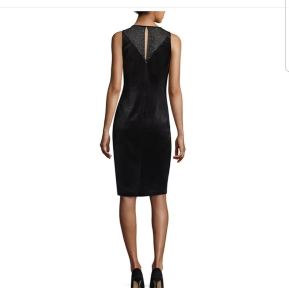 Elie Tahari Mikaya Velvet Dress Black - Picture 4 of 8